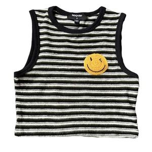 Knit Vest with Smiley Face